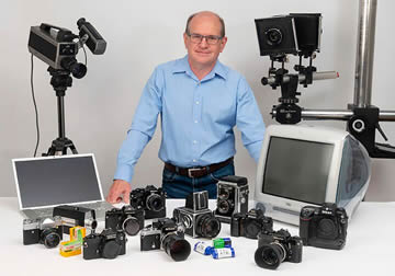 Pete and his collection of cameras